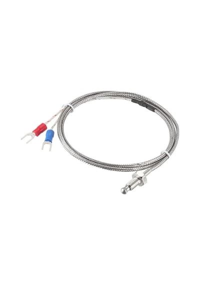 K Tip Thermocouple Sıcaklık Isı Sensörü 1 Metre 0c / 800c Paslanmaz Çelik M6 Dişli Prob K Tip