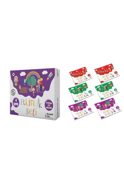 4 Yaş Etkinlik Seti 6 Kitap 195 Etkinlik - İzli Abc Ve Sayıcıklar seti