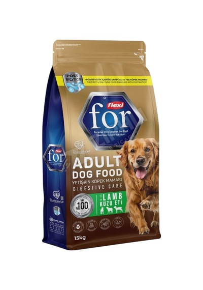 3 Adet Flexi For Kuzu Etli & Pirinçli Yetişkin Köpek Maması 15 Kg
