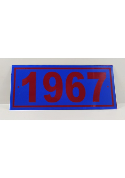 Bordo Mavi Numara Kapı Numarası 10X20 Cm Kapı Numara
