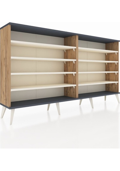 Arges Konsol 8 Raflı 176x30x99 Çam-antrasit/aytaşı Çam-antrasit/aytaşı Arges Konsol 8 Raflı 176x30x99 Çam-antrasit/aytaşı Çam-antrasit/aytaşı