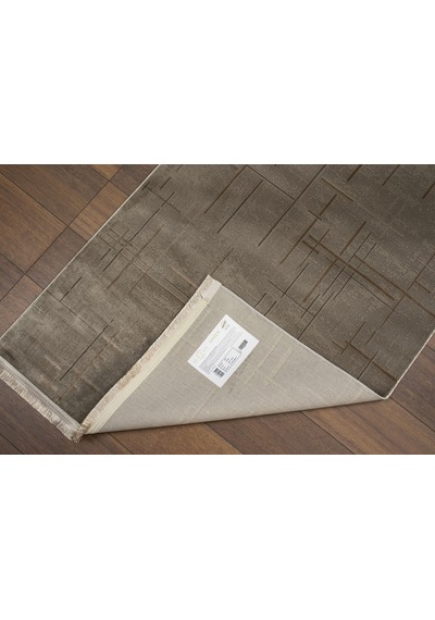 Vizon Rengi Lotus Bambu Model Altı Kaymaz Makine Dokuma Halı Çok Renkli