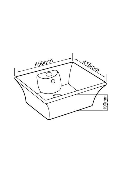 Lena - Tezgah Üstü Porselen Lavabo - E-5049- Beyaz