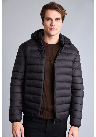 Defacto Su İtici Kapüşonlu Slim Fit Şişme Mont N4661az26aubk27 Siyah-bk27