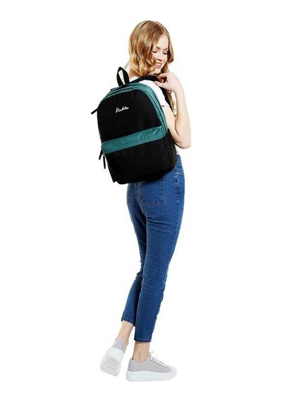 Kaukko Sırt Çantası Basic Colors Siyah-petrol K1412 Diğer