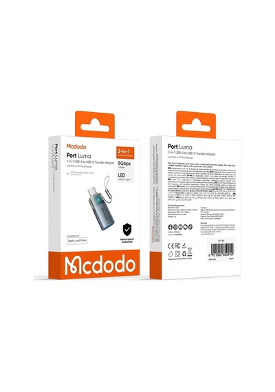 Ot-7600 2'si 1 Arada Usb-a - Usb-c - Sd Kart Aktarım Dönüştürüc