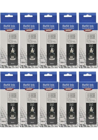 Ekoset Brother Dcp T300 T310 Uyumlu Siyah Mürekkep 100 ML 10 Adet