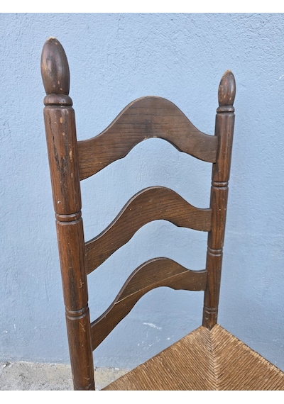 Vintage Masif Ahşap Sandalye 1 Adet Ac07 Çok Renkli