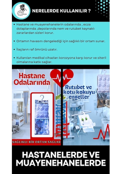 Nem Alıcı Rutubet Emici Koku Giderici Korozyon Önleyici 5 Kutu Içerisinde 10 Paket