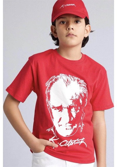 Defacto Atatürk Baskılı Kırmızı Erkek Çocuk T-shirt B6938a8/rd282