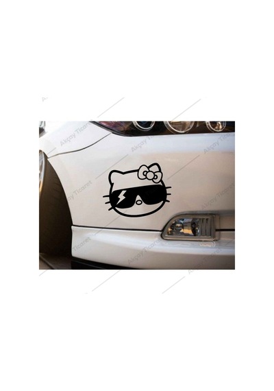 Hello Kitty Sticker Araba Hello Kitty Şimşek Oto Sticker