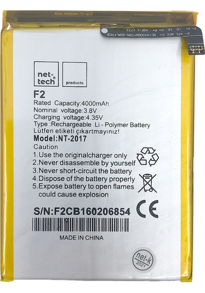 Casper Via F2 için Nettech Nt-2017 4000 Mah Batarya