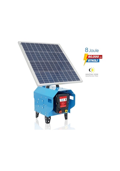 Puhu Compact Güneş Enerjili Elektrikli Çit Cihazı 60 W 8 Joule 80.000 M