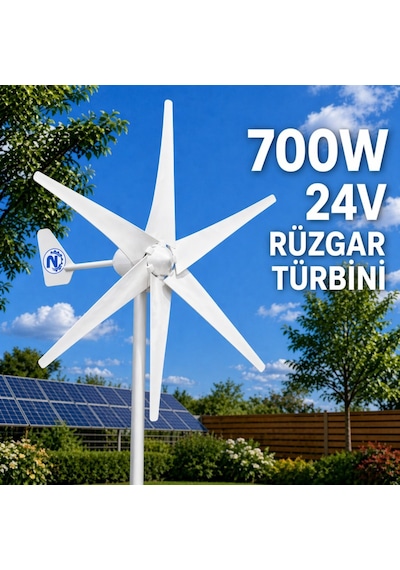 700w Rüzgar Türbini 24v + Şarz Kontrol Cihazı