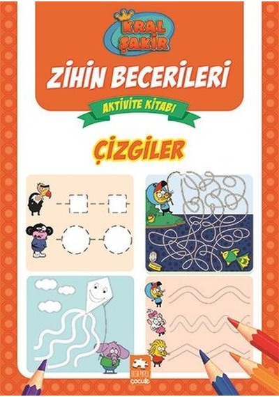 Çizgiler - Kral Şakir Zihin Becerileri Aktivite Kitabı - Varol Yaşaroğlu - Eksik Parça