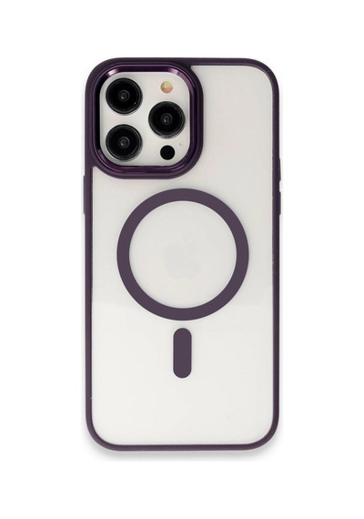 Apple iPhone Uyumlu 15 Pro Max Kılıf Room Magneticsafe Silikon - Derin Mor Diğer