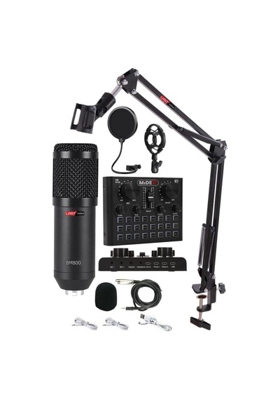Lastvoice Bm800 Live Set Efektli Ses Kartı Mikrofon Stand Kayıt Canlı Yayın Seti Pc Ve Telefon