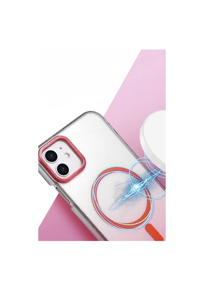 Apple Uyumlu, iPhone  12 Glossy Magsafe Kapak - Mavi