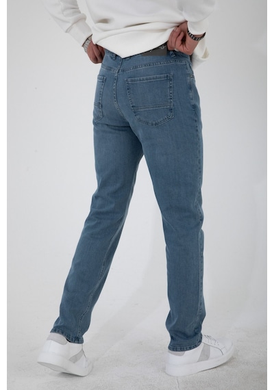 Hlt Jeans Hlthe003001 Taşlamalı Regular Fit Likralı Erkek Denim Kot Pantolon