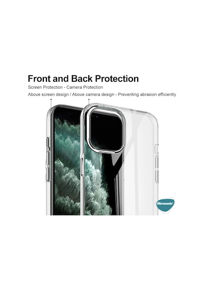 Microsonic Apple Uyumlu iPhone 13 Pro Max Kılıf Non Yellowing Crystal Clear Sararma Önleyici Kristal Şeffaf