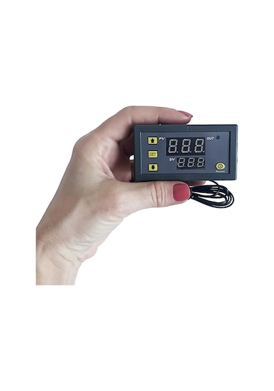 Dijital Sıcaklık Kontrol Termostatı Çift Ekranlı 12v