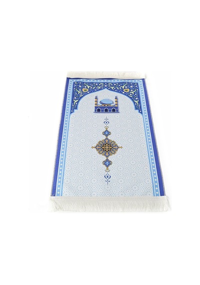 Çocuk Seccadesi Kudüs Mavi 82 45 Cm 110 Gr- Tesbih Hediyeli Çok Renkli