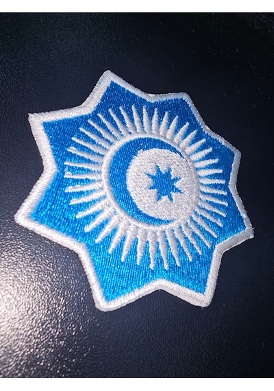Dükkan Design Türk Devletleri Teşkilatı Bayrağı Nakış Patch/yama Mavi