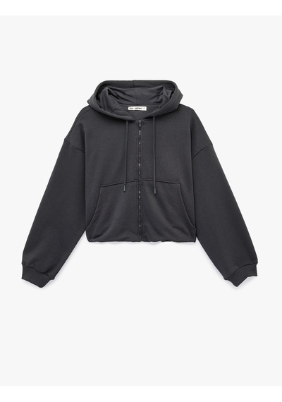Koton Rahat Kalıp Uzun Kollu Kanguru Cepli Fermuarlı Kapüşonlu Sweatshirt Antrasit 6sal10332ık Antrasit Koton Rahat Kalıp Uzun Kollu Kanguru Cepli Fermuarlı Kapüşonlu Sweatshirt Antrasit 6sal10332ık Antrasit