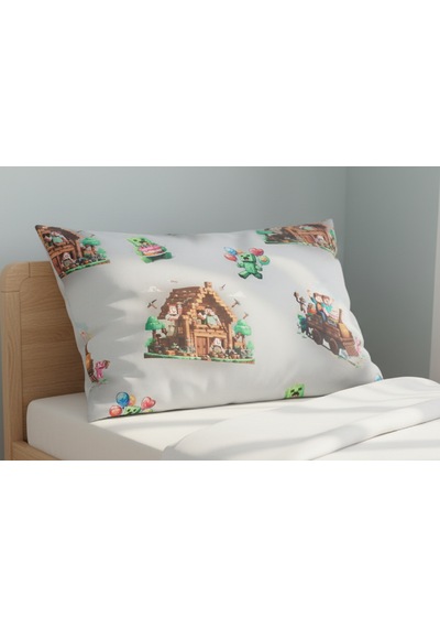 Artunhome Dijital Baskılı Minecraft Yastık Kılıfı 50x70 Cm %100 Pamuk 63 Tel Art20120041 Çok Renkli