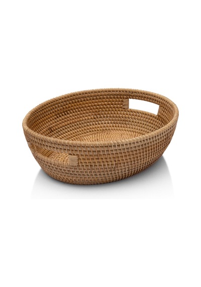 Koza Home Meander El Yapımı Rattan Kulplu Dekoratif Düzenleyici 32cm 8976 Naturel