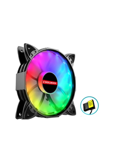 Coolmoon Rgb 12Cm Kasa Fanı 12V 4Pinli 120Mm Sessiz Kasa Fan