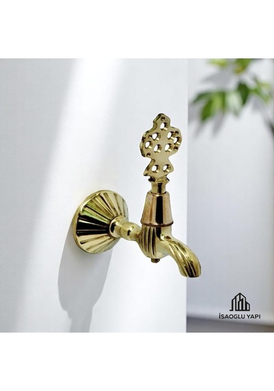 İsaoğlu Yapı Kurna Hamam Musluğu Osmanlı Musluğu Pirinç Malzeme Gold Gold