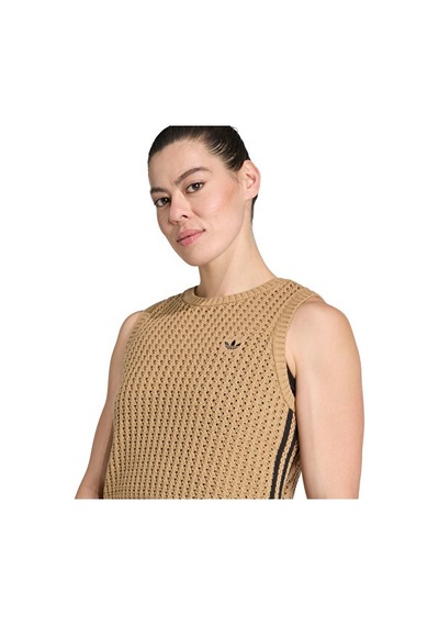 Adidas Knitted Vest Kadın Günlük Yelek Jw4994 Kahverengi Kahverengi