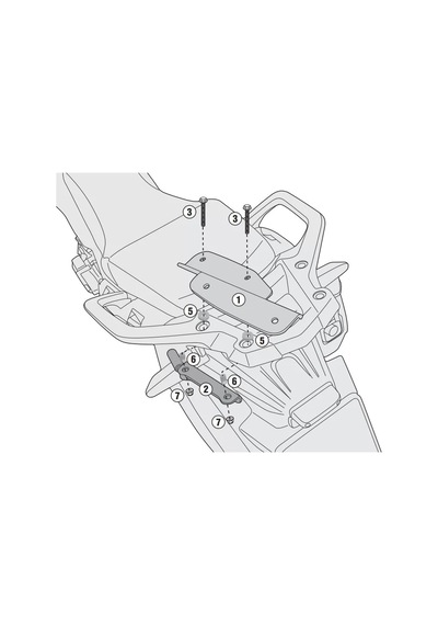 Gıvı Sr1144 Honda Crf1000 Afrıca Twın 16-17 Arka Çanta Taşıyıcı Tek Renk