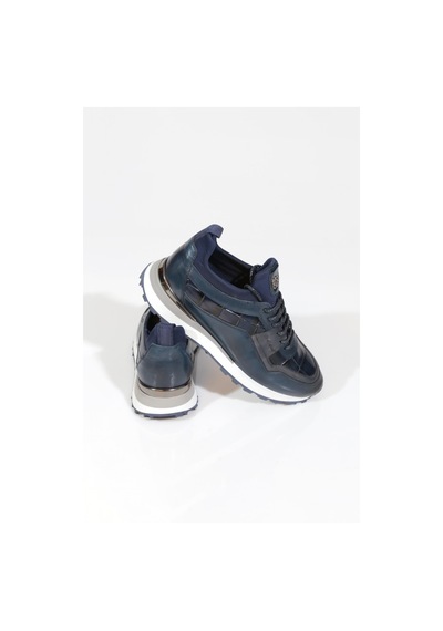 Dgn 6106 Erkek Bağcikli Sneakers Ayakkabi Lacivert