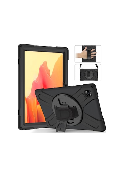Matepad T10 9.7" Uyumlu Tam Koruma Defender Askılı 360 Dönebilir Standlı Zırh Tablet Koruyucu Kılıfı Korumalı Kapak