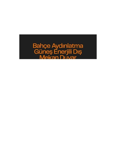 Buğz 1800 Mah Pilli Solar Duvar Aydınlatma