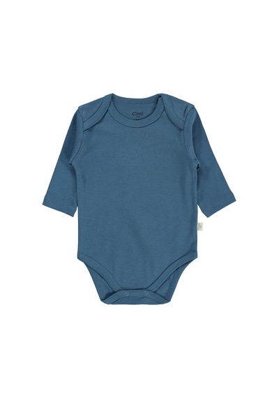 Civil Baby 3 Lü Basıc Uzun Kol 0-36 Ay Çıtçıtlı Badi - Gri Açık Gri