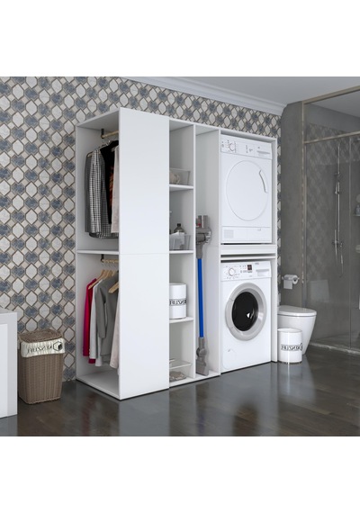 Kenzlife Membran Çamaşır-kurutma Makinesi Dolabı Ve Giysi Dolabı Çekmeceli Eşari Sol Gribyz 187 160 60 Mebran Kapak Mdf Gövde Banyo Beyaz Kenzlife Membran Çamaşır-kurutma Makinesi Dolabı Ve Giysi Dolabı Çekmeceli Eşari Sol Gribyz 187 160 60 Mebran Kapak Mdf Gövde Banyo Beyaz