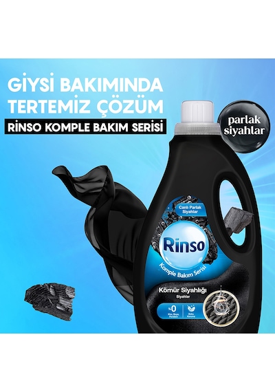 Rinso Sıvı Çamaşır Deterjanı Kömür Siyahlığı Komple Bakım 2.5 L X2 Diğer