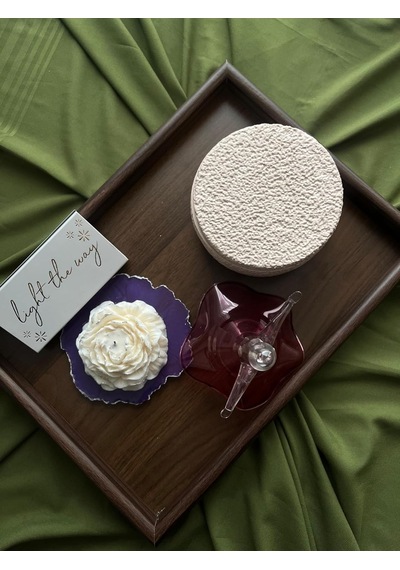 Tr Adena El Yapımı Papatya Detaylı Soya Wax Mum Taş Tozu Kap Doğal Dekoratif Mum Ev Dekoru Ve Hediye Diğer