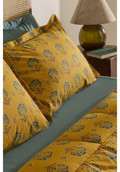 Karaca Home Harvest %100 Pamuk Welsoft Çift Kişilik Comfort Set Yeşil