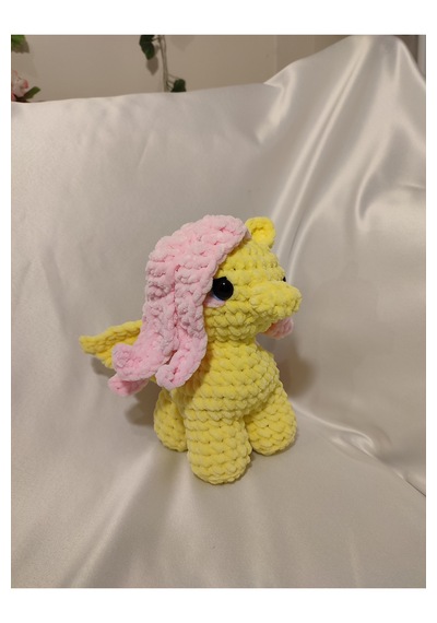 El Yapımı Tığ İşi My Little Pony Peluş Oyuncak Fluttershy 02 - Çok Renkli
