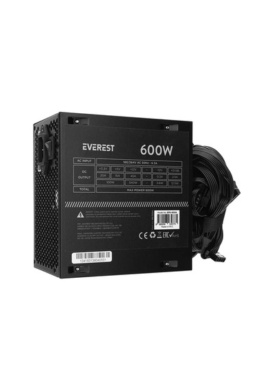 Everest Eps-600a Real 600w 4 Sata 12cm Fanlı Oyuncu Pc Destekli Power Supply Psu