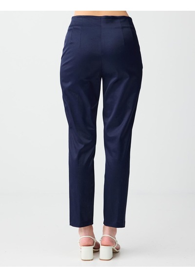 Jimmy Key Lacivert Yüksek Bel Normal Paça Dokuma Gabardin Pantolon 6sw185520494