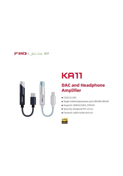 Ka11 Usb C - 3.5mm Ses Adaptörü 32bit/384 Khz, Usb Tip C Dongle Hifi Dac Amplifikatör Android/i