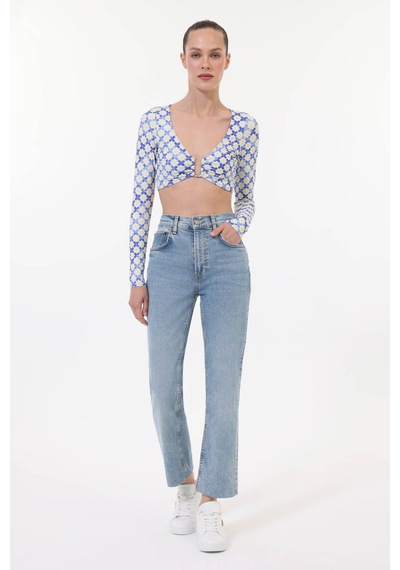Roxy Artsy Tıle Crop Top Lycra Laci Kadın Mayo 000000000102115280 Lacivert