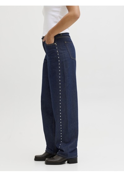 Kadin Zimba Detayli Barrel Fit Jean - Fuji - 12286390 Mavi