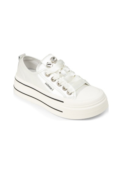 Deery Kadın Beyaz Rugan Sneaker Ayakkabı - K0524zbyzc01 Beyaz