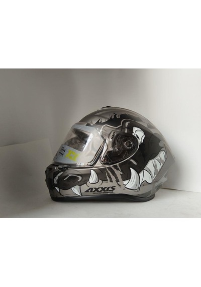 Kask Axxıs Draken - Full Face Siyah - Kırmızı - Beyaz